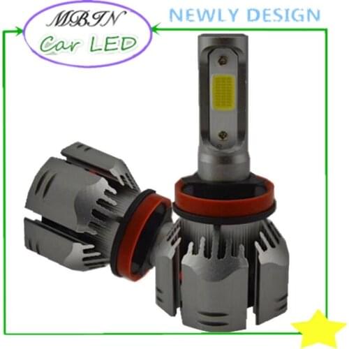 All In One Auto Bulb 150W R11 Led Headlight Kit COB 12000LM 72W H8 H11 6000k Driving Lamp Fog Light HID Replacement