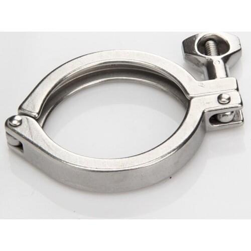1.5" Stainless Steel SS304 Tri Clamps Clover Sanitary Single Pin Clamp Fit Ferrule OD 50.5mm