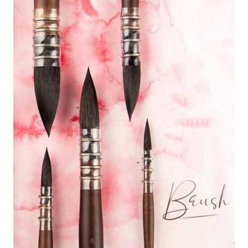 1Pc Mairtini 611 Professional Watercolor Paint Brushes Round Squirrel Hair Paint Brush for Art Painting Gouache DetailingAcrylic