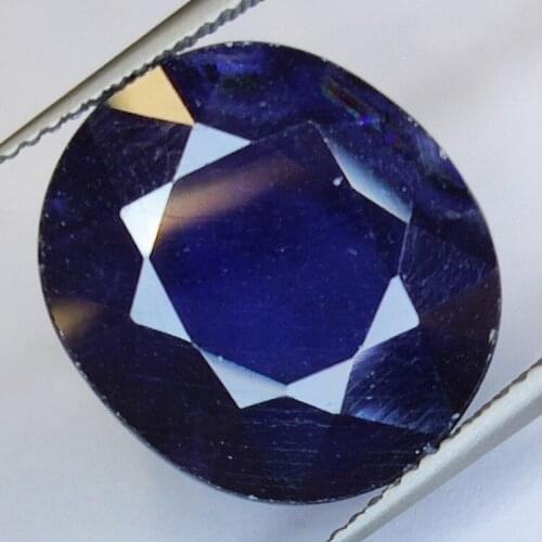 10.16ct Oval Cut Glass Filled Sapphire