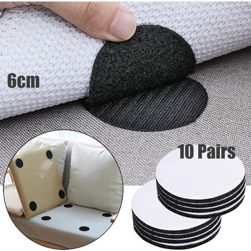 20pcs/10 Pairs Anti Curling Carpet Tape Rug Gripper Velcro Secure the Carpet Sofa and Sheets in Place and Keep the Corners Flat