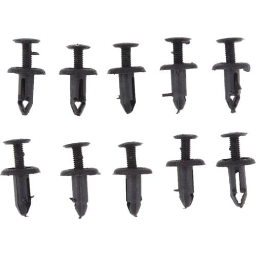 10Pcs Black Motorcycle Windscreen Windshield Fastener Clips Rivets