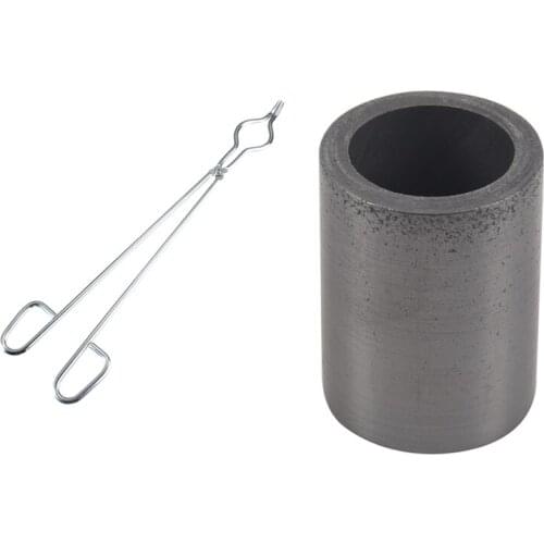 2 Pcs Graphite Crucible Melting: 1 Pcs Pure Graphite Crucible Cup Propane Torch Melting & 1 Pcs 45Cm Crucible Tong Clamp Graphit