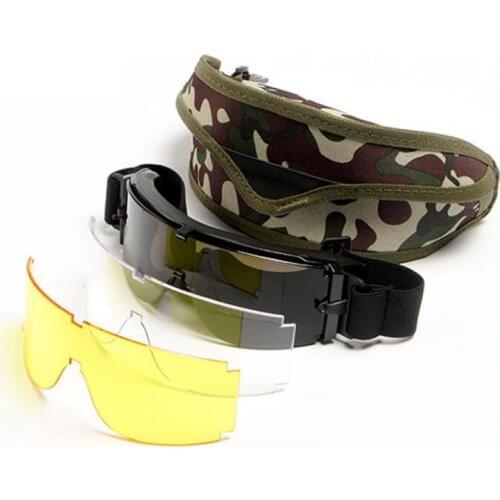 2020 New Hiking Cycling Sun Glasses X800 Tactical Windproof Anti-frog Hunting Goggles 3 Color Lens