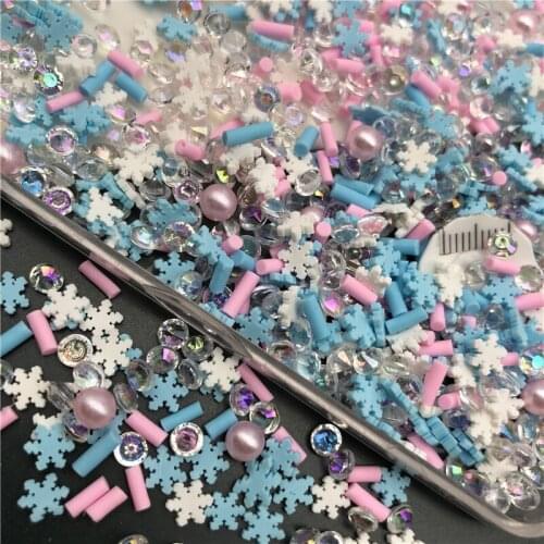 60g Christmas Polymerclay,Soft Clay Sprinkles With Diamond For Kids Diy/Craft Make/Nail Art/Scrapbook Decoration/Craft Filler