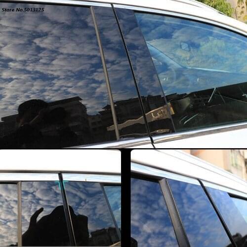 For Honda CRV CR-V 2021 2020 2019 Car Door Window Central Middle Column Trim Decoration Protection strip PC Stickers 2012-2018