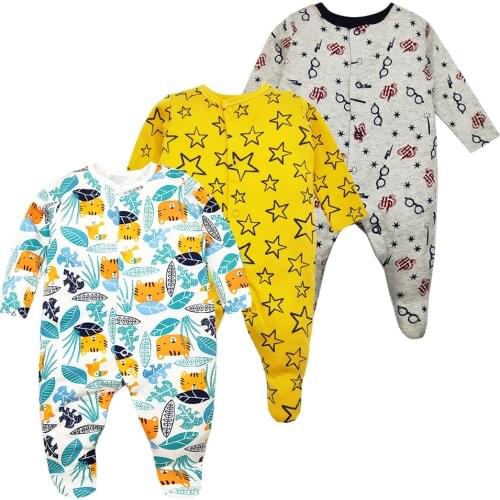 Baby Girl Romper Newborn Sleepsuit Flower Baby Rompers 2019 Infant Baby Clothes Long Sleeve Newborn Jumpsuits Baby Boy Pajamas