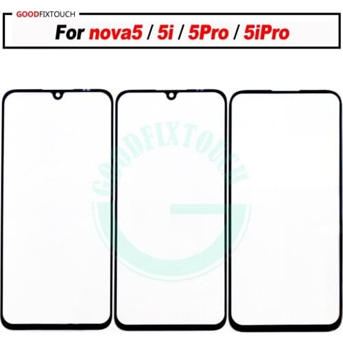 For NOVA5 nova5Z NOVA5Pro NOVA5i NOVA5ipro Front Outer Glass Lens Repair Touch Screen Outer Glass For nova 5 Pro glass +OCA Glue