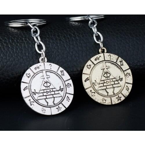 Dongsheng Jewelry New HOT Cartoon Anime Theme Falls Keychains For Women/Men Metal Key Chains Key Rings Car Key Holder