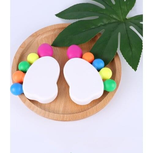Toe Shape Highlighter Cute Markers Fluorescent Colors Pen Multi Colors Japanese Stationery Art Supplies
