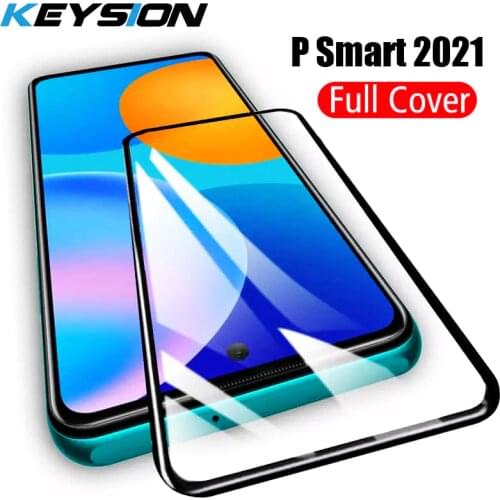 KEYSION Tempered Glass for Huawei P Smart 2021 Y7A Y9A Y8S 2020 HD Clear Full Coverage Screen Protector Film for Honor 10X Lite