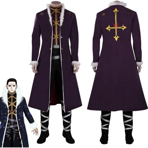 Anime Hunter x Hunter Kulolo lushilufelu Cosplay Costume Halloween Carnival Trench Coat + Inner Wear + Pants Full Suit