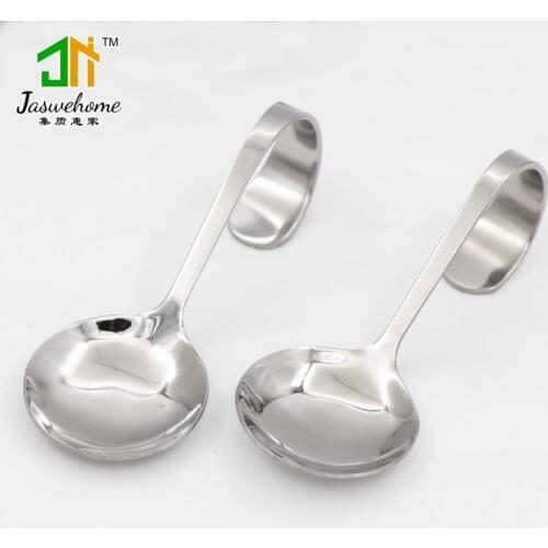 Jaswehome Creative Stainless Steel Tableware Bent Spoons Buffet Restaurant Dessert Soup Spoon Cutlery