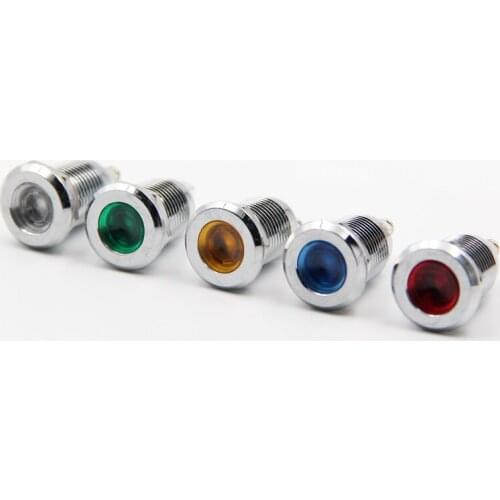 12MM Metal Indicator Light 12V 24V 220V Signal LED Power Lamp Vehicle Lighting Waterproof 10pcs
