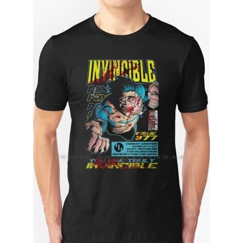 Invincible!! T Shirt 100% Pure Cotton Invincible Cartoon Villain Super Mark The Comics Superhero Grayson Omni Man Creative