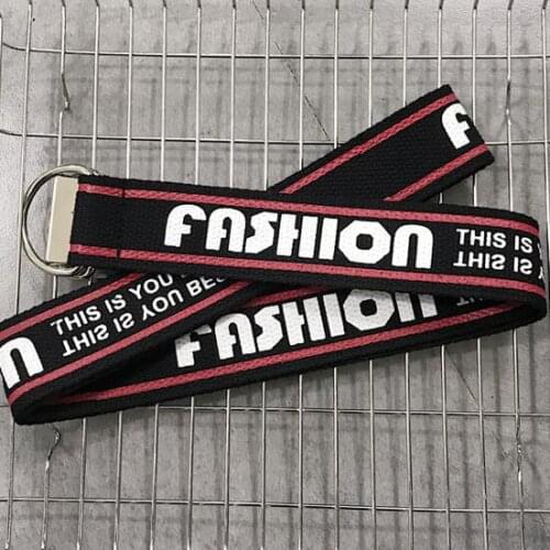 2018 new Fashion letters canvas belt for women cool webbing belt for men 130cm long waist belt