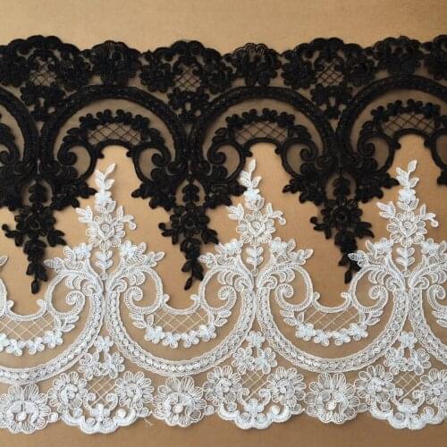 New Embroidered Trimming Lace With Cord Boarder Wedding Dress DIY Veil Lace Trim 10 Yards