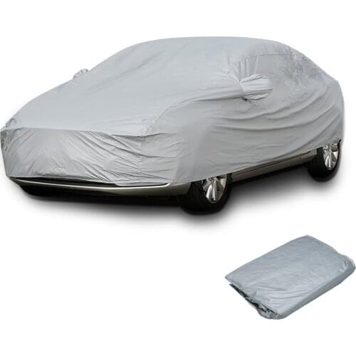 S/M/L/XL/XXL 170T Polypropylene Car Cover Outdoor Tough Waterproof UV Lining