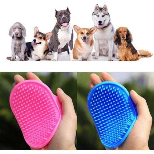 Pet Bath Brush Rubber Glove Comb Hair Fur Grooming Massaging Massage Mit Gloves Pets Shower Dog Cat Brushes