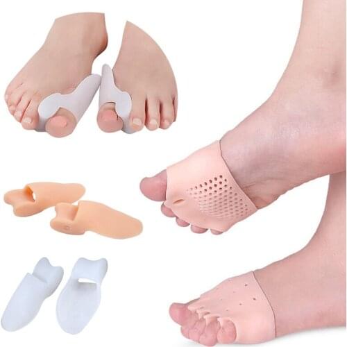 Big Toe Silicone Bunion Guard Foot Care Orthopedic Toe Separators Finger Toe Protector Correction Pad Foot Care Forefoot Pad