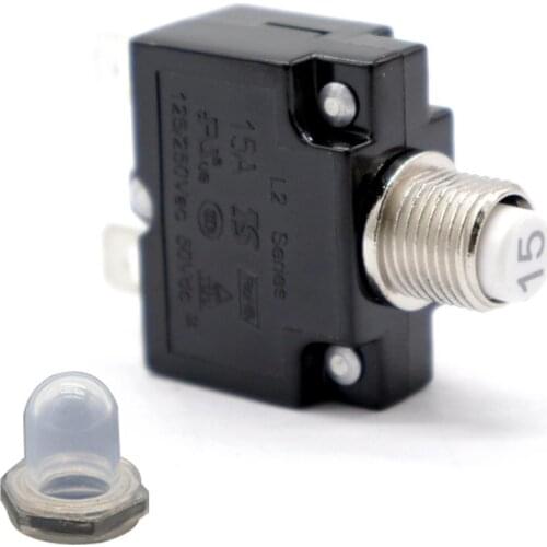 15Amp 125-250V Circuit Breaker Reset Thermal Breaker Thermal Overload Protector Switch for Generator