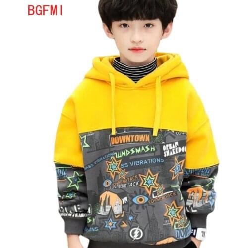 Teen Boys Girls Sweatshirt Kids Hoodies Spring Fleece Thick Girls Clothes Sport Hoodie Children Costume 10.15 Years Boys Outfits
