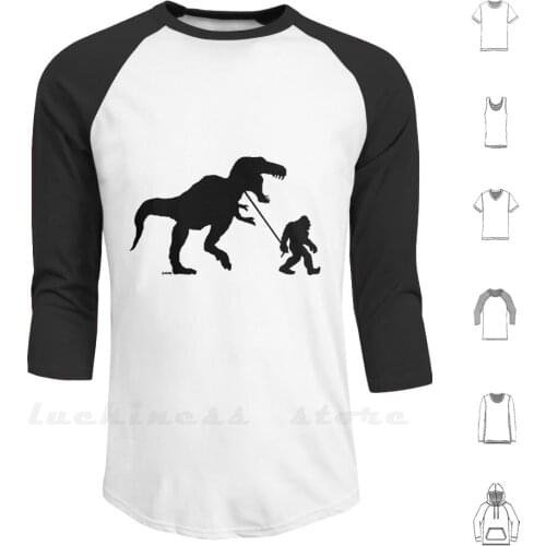 Gone Squatchin With T-Rex Hoodies Long Sleeve Gone Squatchin Sasquatsh Gone Squatchin T Rex