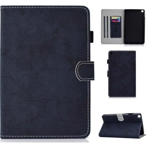 Vintage Business Case For Samsung Galaxy Tab A7 Lite 8.7 inch 2021 SM-T220 SM-T225 PU Leather Soft TPU Flip Stand Cover