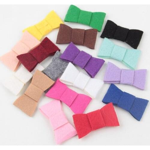 Yundfly 120pcs 2" Cute Felt Hair Bows For Kids Boutique Headbands Hair Clips Hairpins Handmade Girls DIY Hair Accessories
