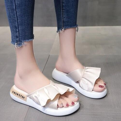 Womens Sandals and SlippersThick-soled SandalsShoes Womens Lace SlippersSummer Outdoor SlippersBeach ShoesWomens Slippers