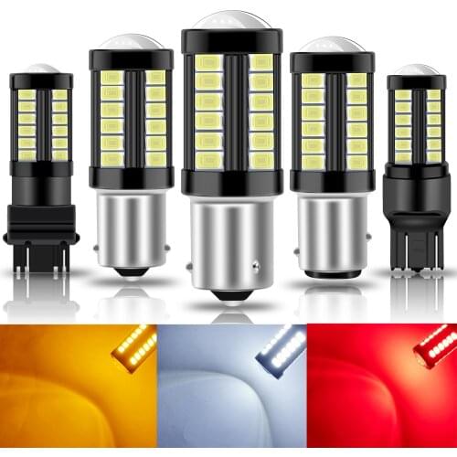 1PCS Signal Lamp 1156 1157 BA15S LED Brake lamp 7440 7443 3156 3157 P13W 12V Led Car Tail Brake Bulb Auto Daytime Running Light