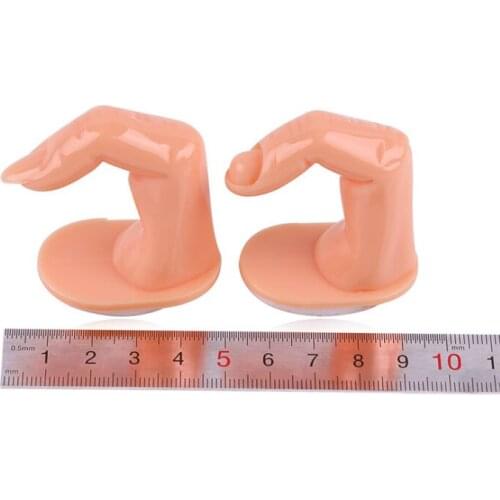 2 Models Professional Nail Art Training Practice Display False Tips Finger Fake Hand Acrylic UV Gel Manicure Tool Nail Art