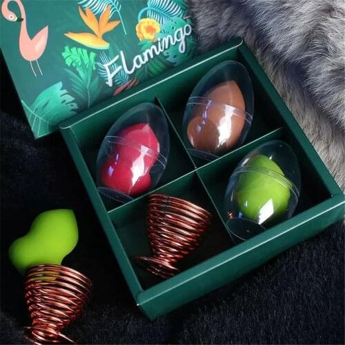 3pcs Makeup Sponge Gift Box Makeup Blender Shelf Sponge Holder Set Ultra-Soft Powder Foundation Womes Cosmetics with Bracket