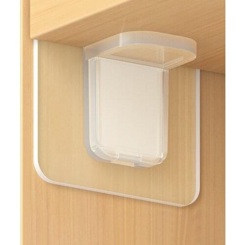 4/8Pcs Adhesive Shelf Support Pegs Drill Free Nail Instead Holders Closet Cabinet Shelf Support Clips Wall Hangers Thicken