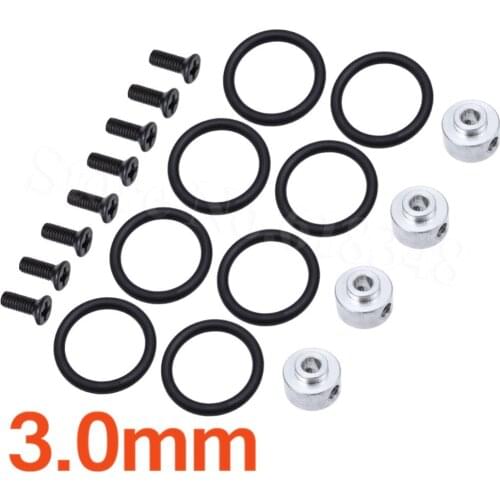 4pcs 3.0mm Prop Saver Adapter Plane Propeller with Screws Rubber O Rings Electric Brushless Motor Shaft RC Parts