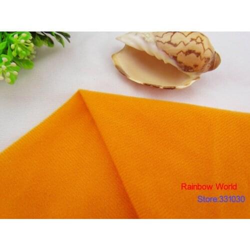 9276# Orange Color Loop Fleece fabric can stick by Magic tape/DIY patchwork Stuffed toys sofa brushed velboa velvet(10 pieces)