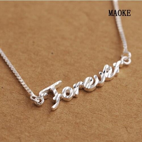 Promotions S925 Sterling SV Letters Love Necklace Baby Short Clavicle New for Womens Fashion Gifts
