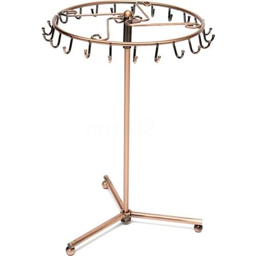 Jewelry Rotating Ring Display Holder Organizer Necklace Stand Rack 23 Hooks