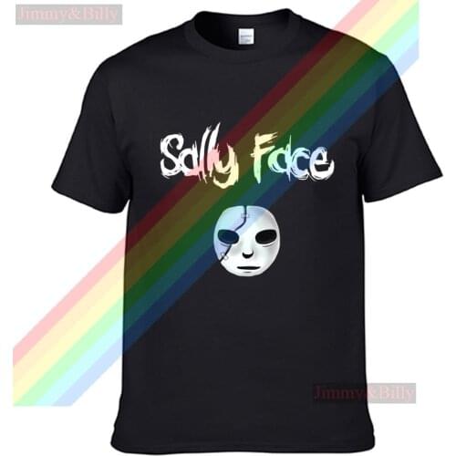 Sally Face A Cracked Mask Popular Logo Men Women Summer 100% Cotton Black Tees Male Newest Top Popular Normal Tee Shirts Unisex