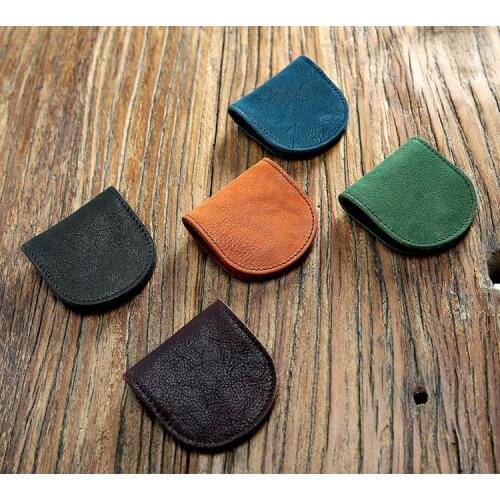 2021 Hot Genuine Leather Purse Handmade Coin Purses Holders Brand Women Wallet Case