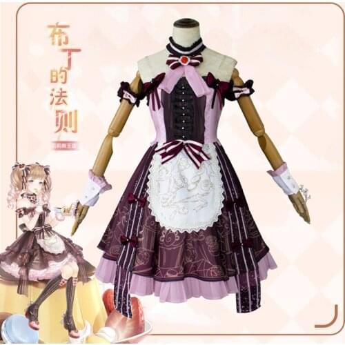 The Game ミラクルニキ Cos Nikki Lolita Puddings Rule Sweet Princess Dress Full Suit Daily Costume B