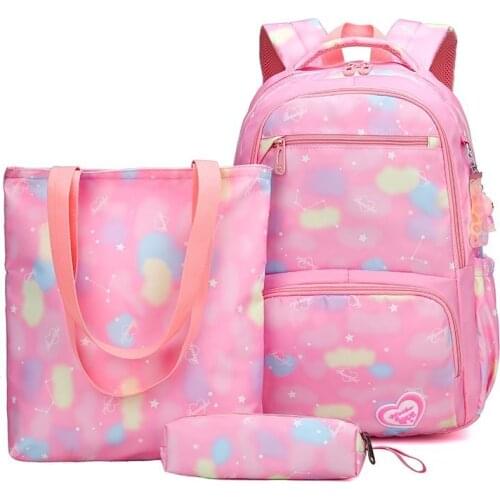 Kawaii Womens backpack and handbag Pencil case set Childrens school bags for girls kids Schoolbag Bookbags Mochila Escola 2021