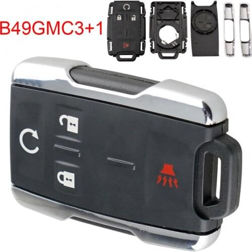 3 + 1 Button Car Keyless Entry Smart Remote Key Shell Case Replacement M3N-32337100 Fit for Cadillac Chevrolet