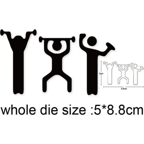 3pcs Sportsman Doll Metal Cutting Dies Stencils for Scrapbooking dies Embossing Dies Cuts Crafts Paper Stamps and Dies New 2020