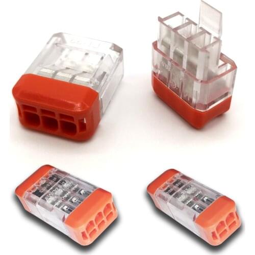 Mini Fast Wire Cable Connectors Universal Compact Conductor Spring Splicing Wiring Connector Push-in Terminal Block 22/33
