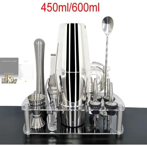 Stainless Steel Cocktail Shaker With Wine Rack 750/600ml Wine Shaker Mixer For Bar Party Tools Bar Accessories