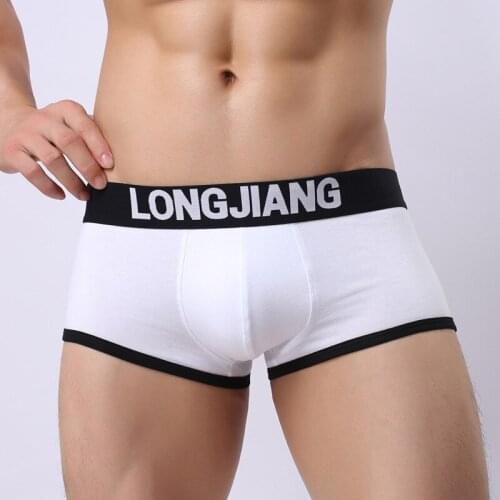 Brand New Underwear Mens Boxers Male Cotton U Convex Pouch Boxer Shorts Breathable Mid-wasit Underpants 7 Color
