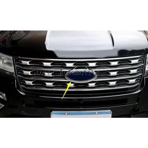 New Style ! For Ford Explorer 2016 2017 ABS Front Head Grill Emblem Decoration Cover Trim 1 Piece