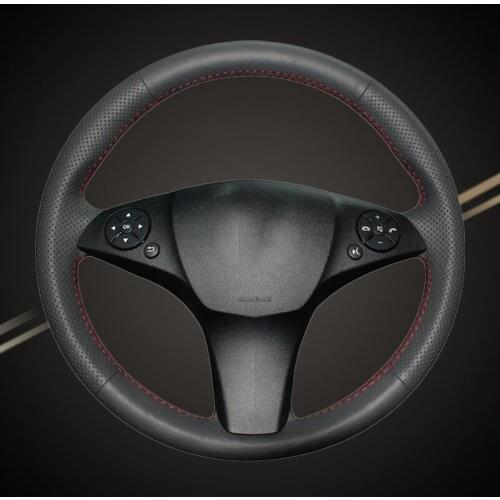 Car Braid On The Steering Wheel Cover for Mercedes-Benz C180 C200 C350 C300 CLS 280 300 350 500 GLK 300 2008-2010 Auto Covers