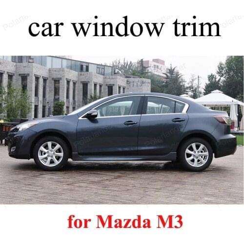Car Window Trim Stainless Steel Decoration Strips For M-azda M3 car styling without column